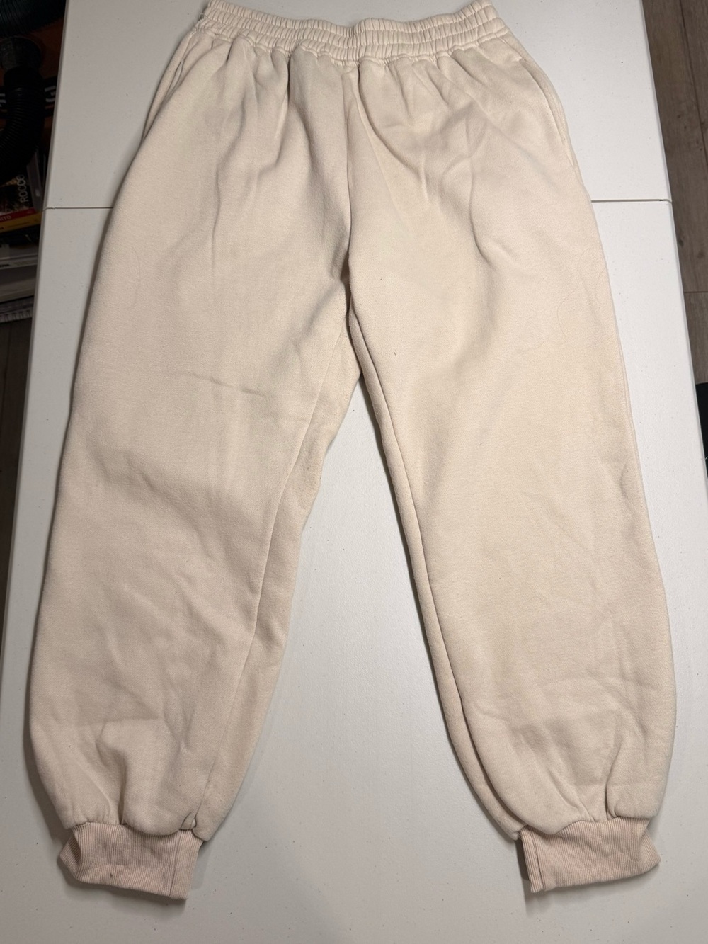 Kids Neutral Cream Jogger Sweatpants - Cozy Everyday Wear